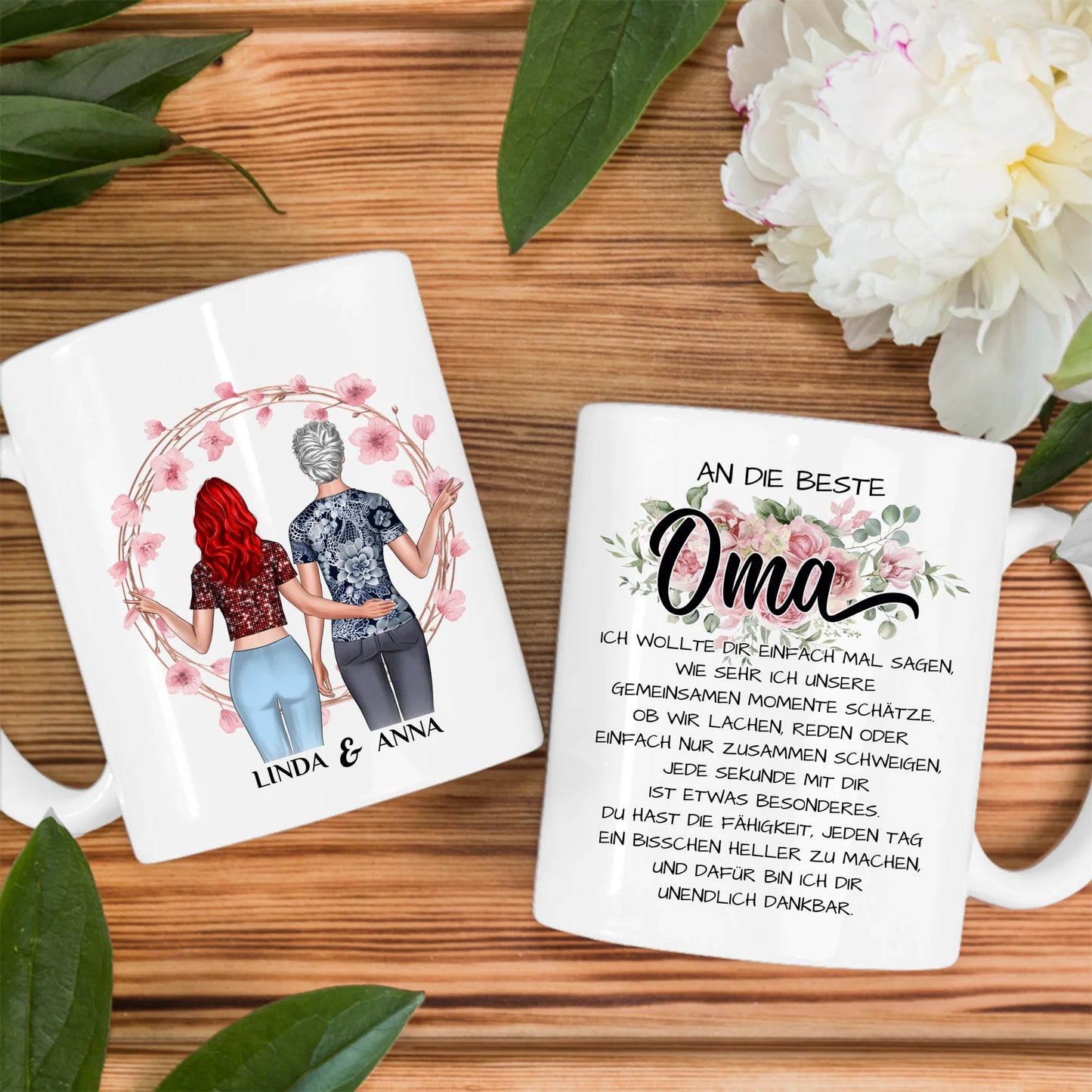 Personalisierte Tasse für  Oma Unsere Momente