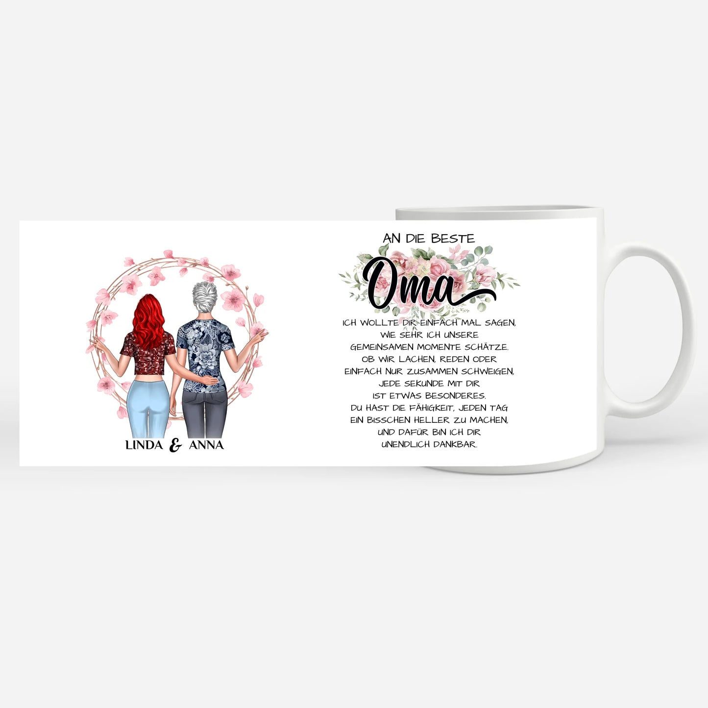 Personalisierte Tasse für  Oma Unsere Momente