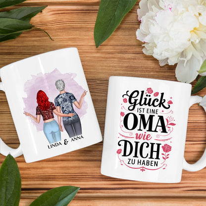Personalisierte Tasse Oma Glück ist eine Oma wie dich zu haben