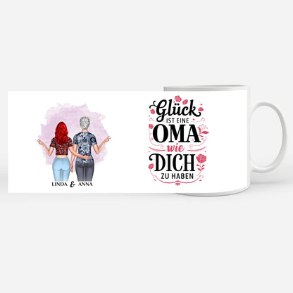 Personalisierte Tasse Oma Glück ist eine Oma wie dich zu haben