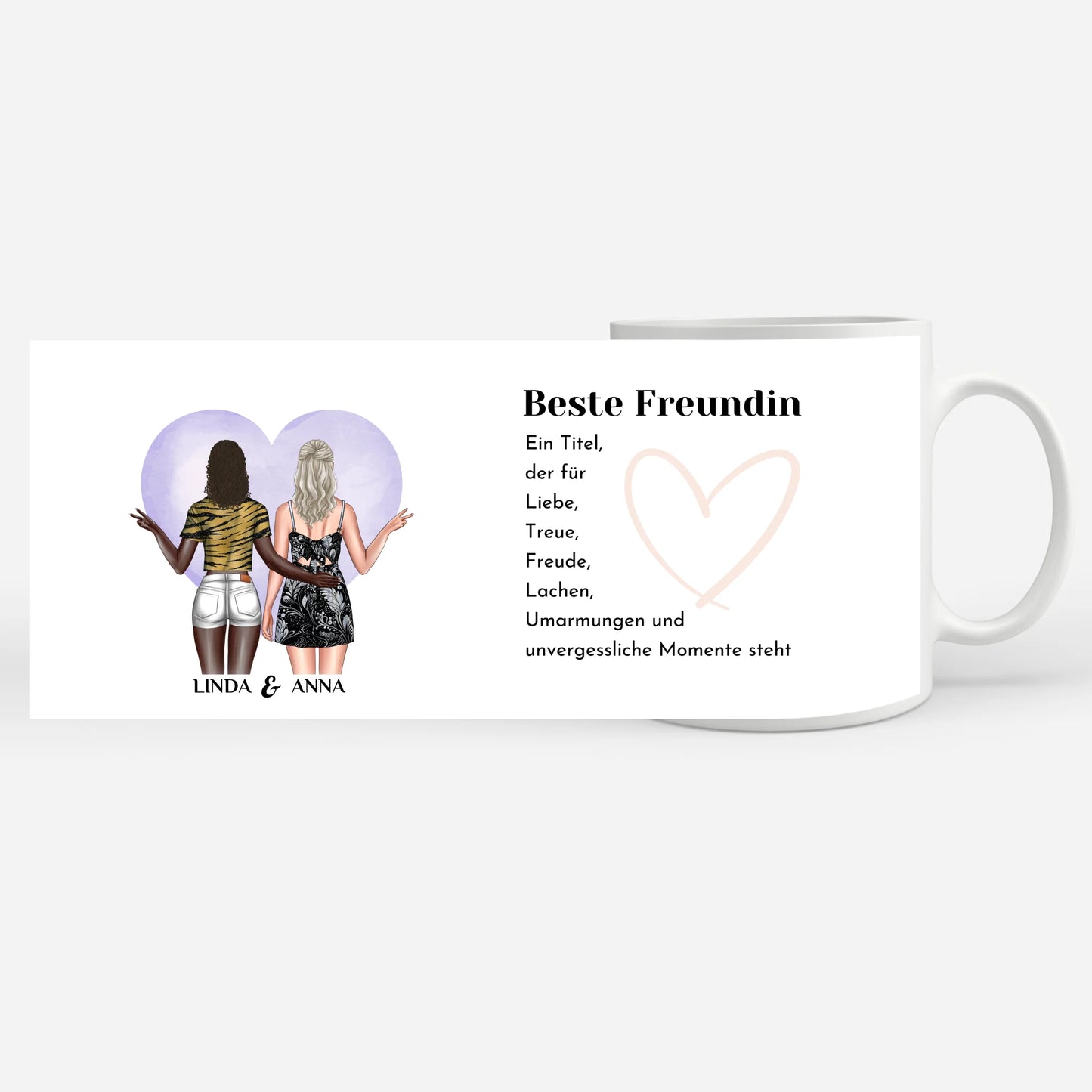 Personalisierte Tasse Ein Titel Cliparts für Beste Freundin