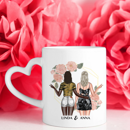 Personalisierte Tasse für Beste Freundin Schlechte Einfluss Cliparts