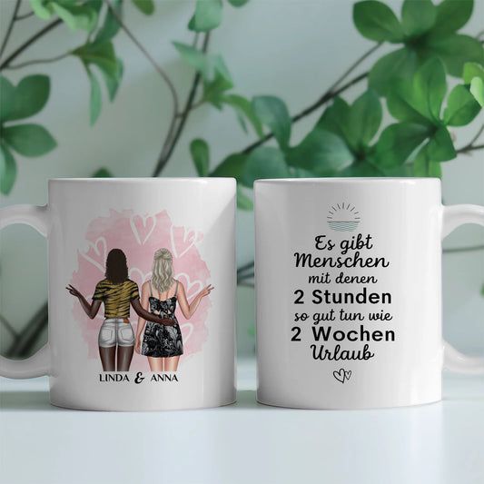 Personalisierte Tasse Urlaub Cliparts für Beste Freundin