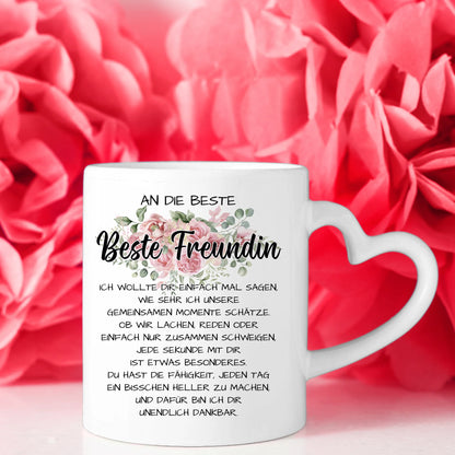 Tasse Beste Freundin personalisiert Unsere Momente Cliparts