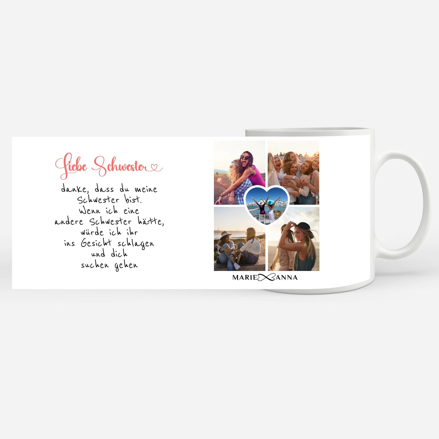 Tassen Geschenk für Schwester Ich würde dich suchen Personalisiert