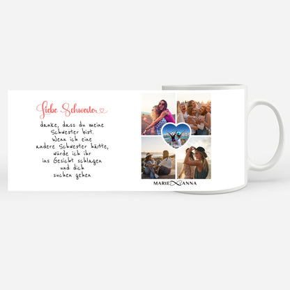 Tassen Geschenk für Schwester Ich würde dich suchen Personalisiert