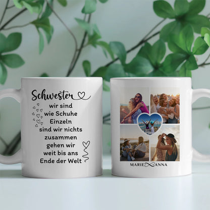 Tassen Geschenk für Schwester Sind wie Schuhe für Schwester
