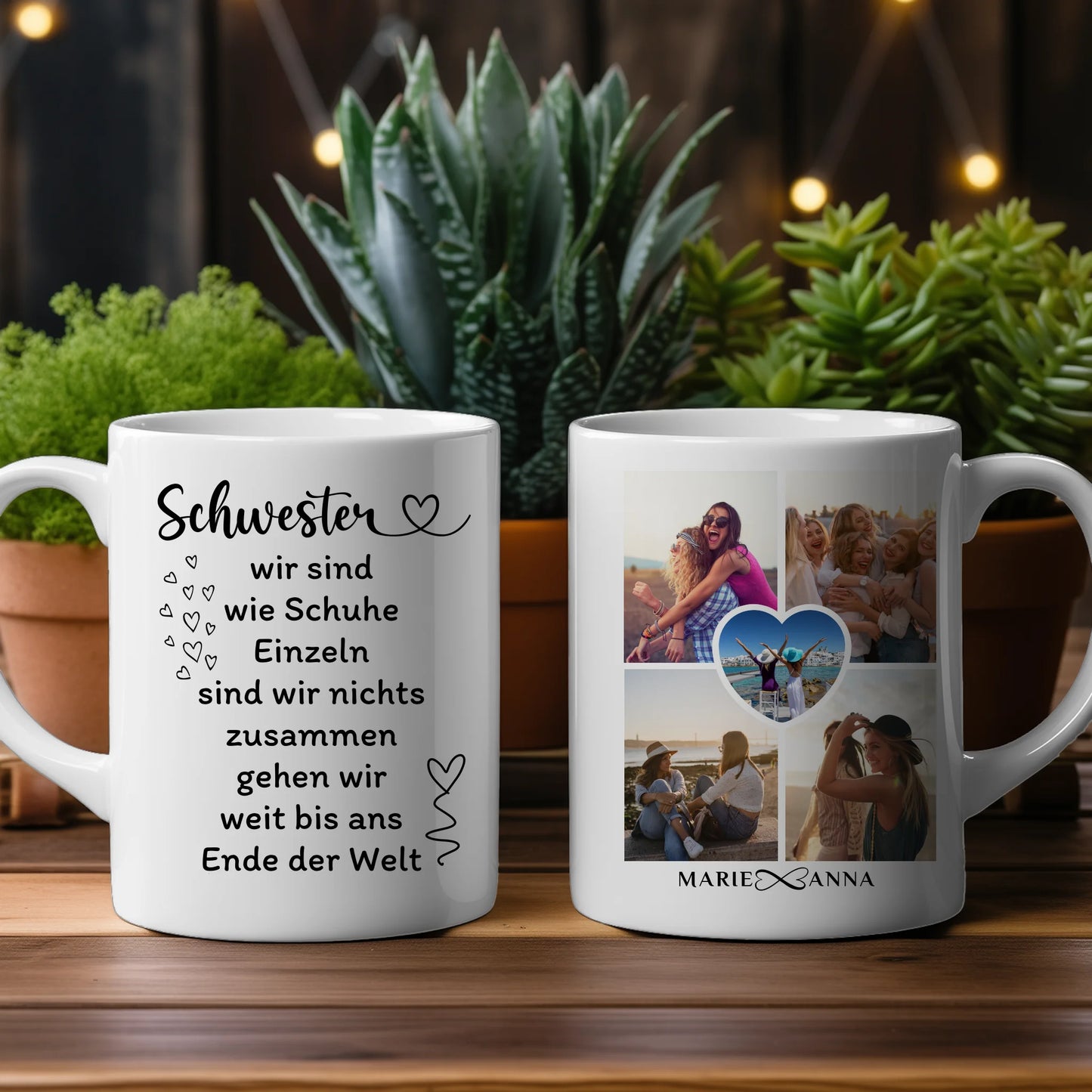 Tassen Geschenk für Schwester Sind wie Schuhe für Schwester
