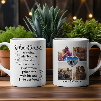 Tassen Geschenk für Schwester Sind wie Schuhe für Schwester