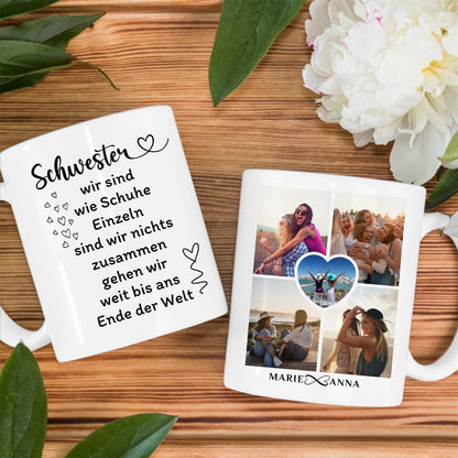 Tassen Geschenk für Schwester Sind wie Schuhe für Schwester