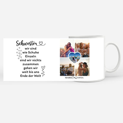 Tassen Geschenk für Schwester Sind wie Schuhe für Schwester