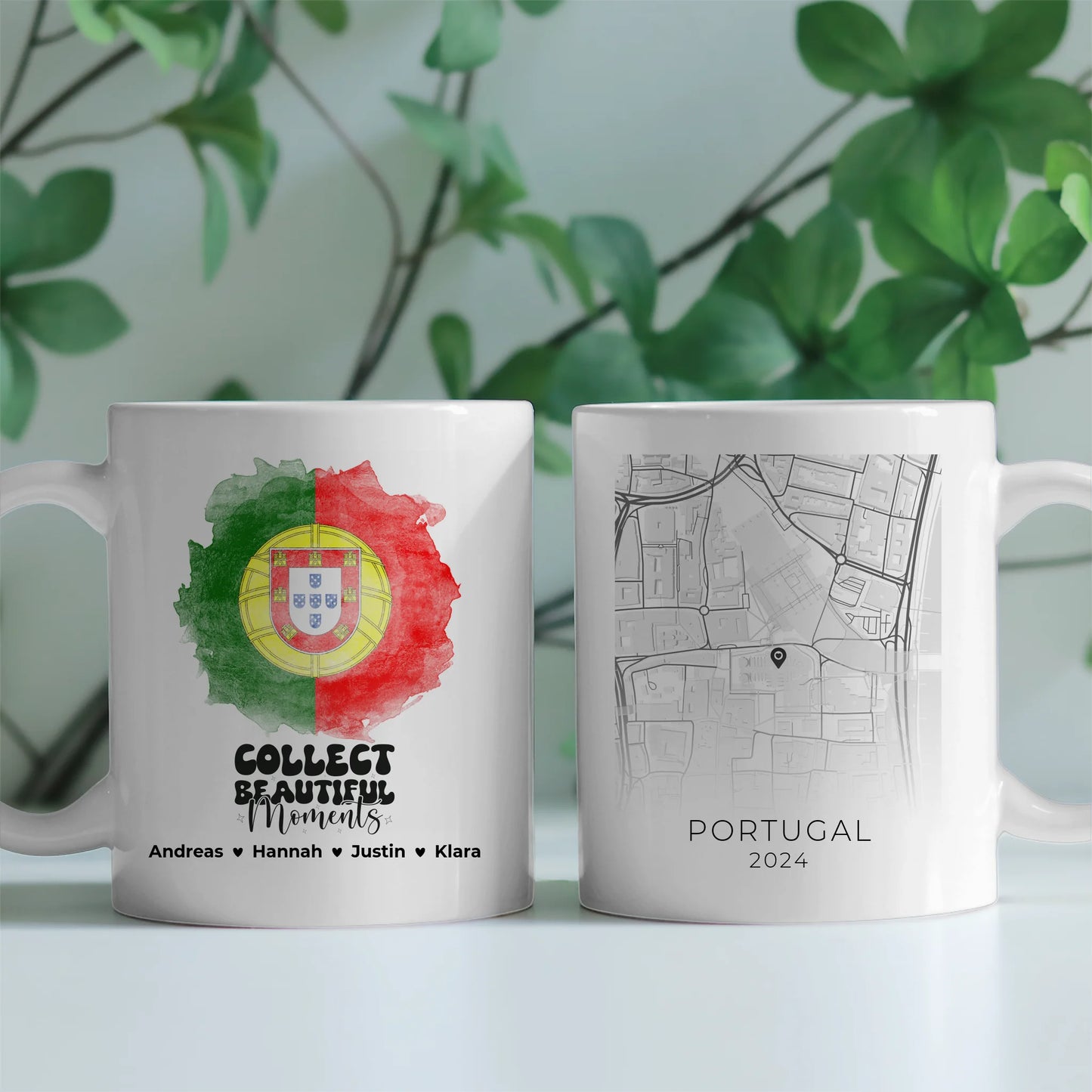 Tasse personalisiert Stadtkarte Portugal Urlaub Erinnerung Freunde