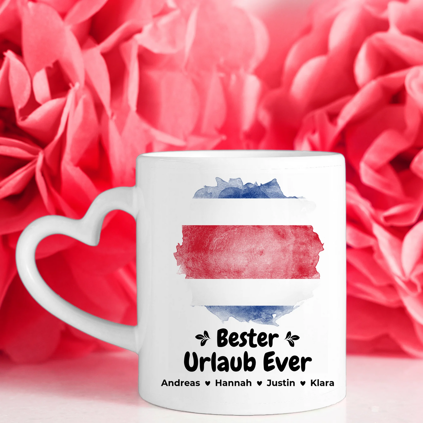 Tasse personalisiert Stadtkarte Costa Rica Urlaub Erinnerung Mama