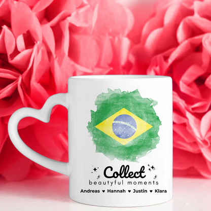 Geschenk Tasse Stadtkarte Brasilien Urlaub Erinnerung Schwester