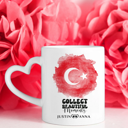 Foto Geschenk Tasse für Paare Urlaub Erinnerung Türkei Stadtkarte