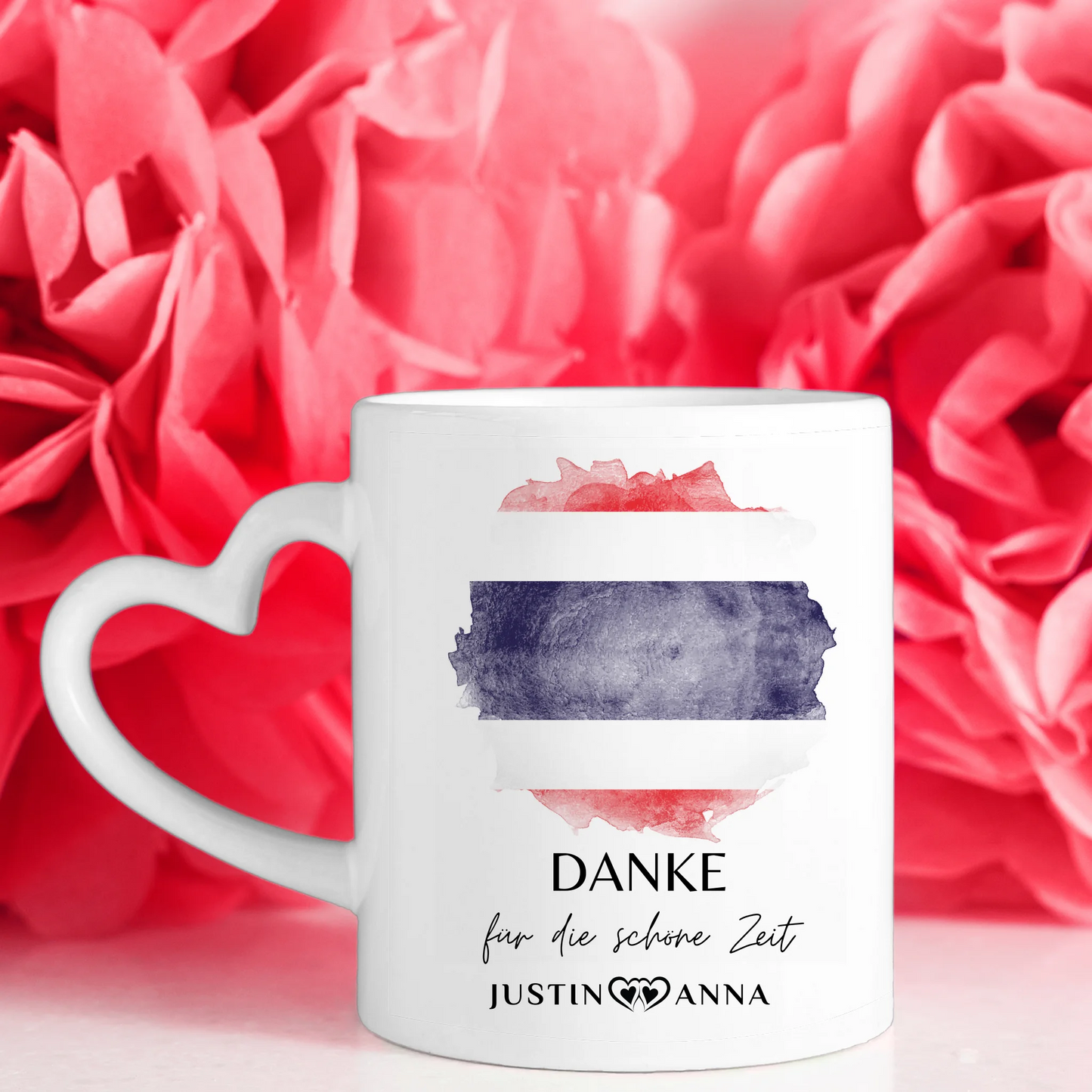 Tasse personalisiert für Paare Urlaub Erinnerung Thailand Stadtkarte