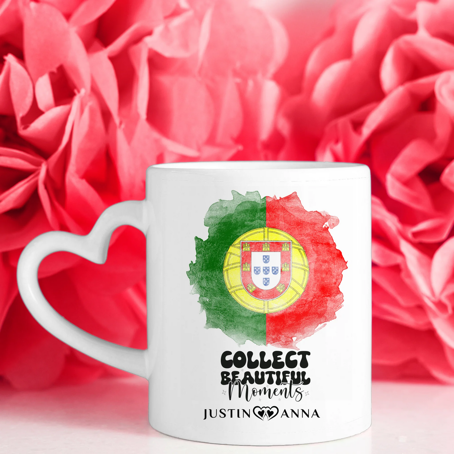 Pärchen Tasse Urlaub Erinnerung Portugal Stadtkarte
