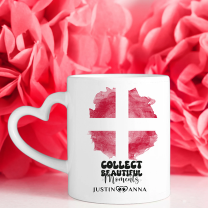 Tasse personalisiert für Paare Urlaub Erinnerung Dänemark Stadtkarte