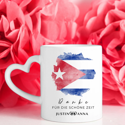 Pärchen Tasse Personalisiert Urlaubs Erinnerung Cuba Kuba Stadtkarte