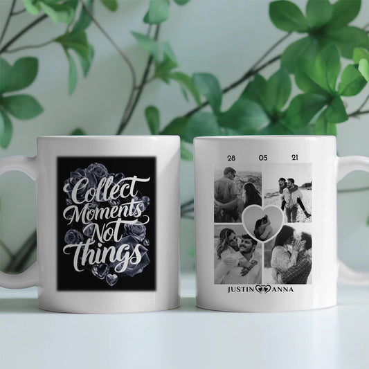 Pärchen Tasse Personalisiert Collect Moments Personalisiert Schwarz Weiß