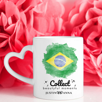 Pärchen Tasse Urlaub Erinnerung Brasilien Stadtkarte