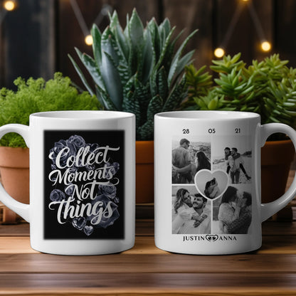 Pärchen Tasse Personalisiert Collect Moments Personalisiert Schwarz Weiß