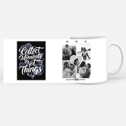 Pärchen Tasse Personalisiert Collect Moments Personalisiert Schwarz Weiß