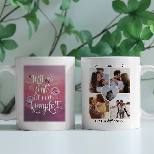 Pärchen Tasse Mit Dir Fühle Ich Mich Komplett Süßes Pärchen Geschenk