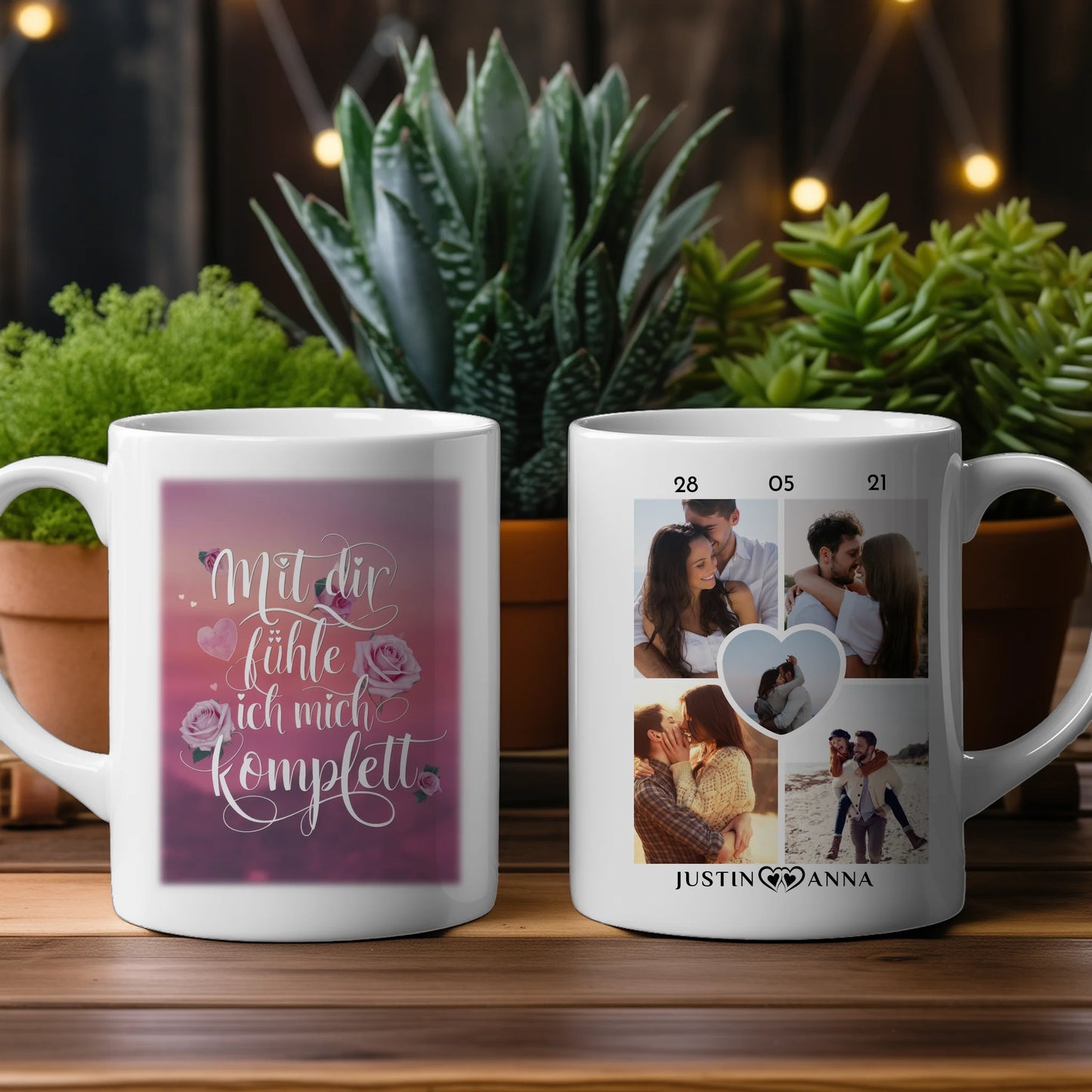 Pärchen Tasse Mit Dir Fühle Ich Mich Komplett Süßes Pärchen Geschenk