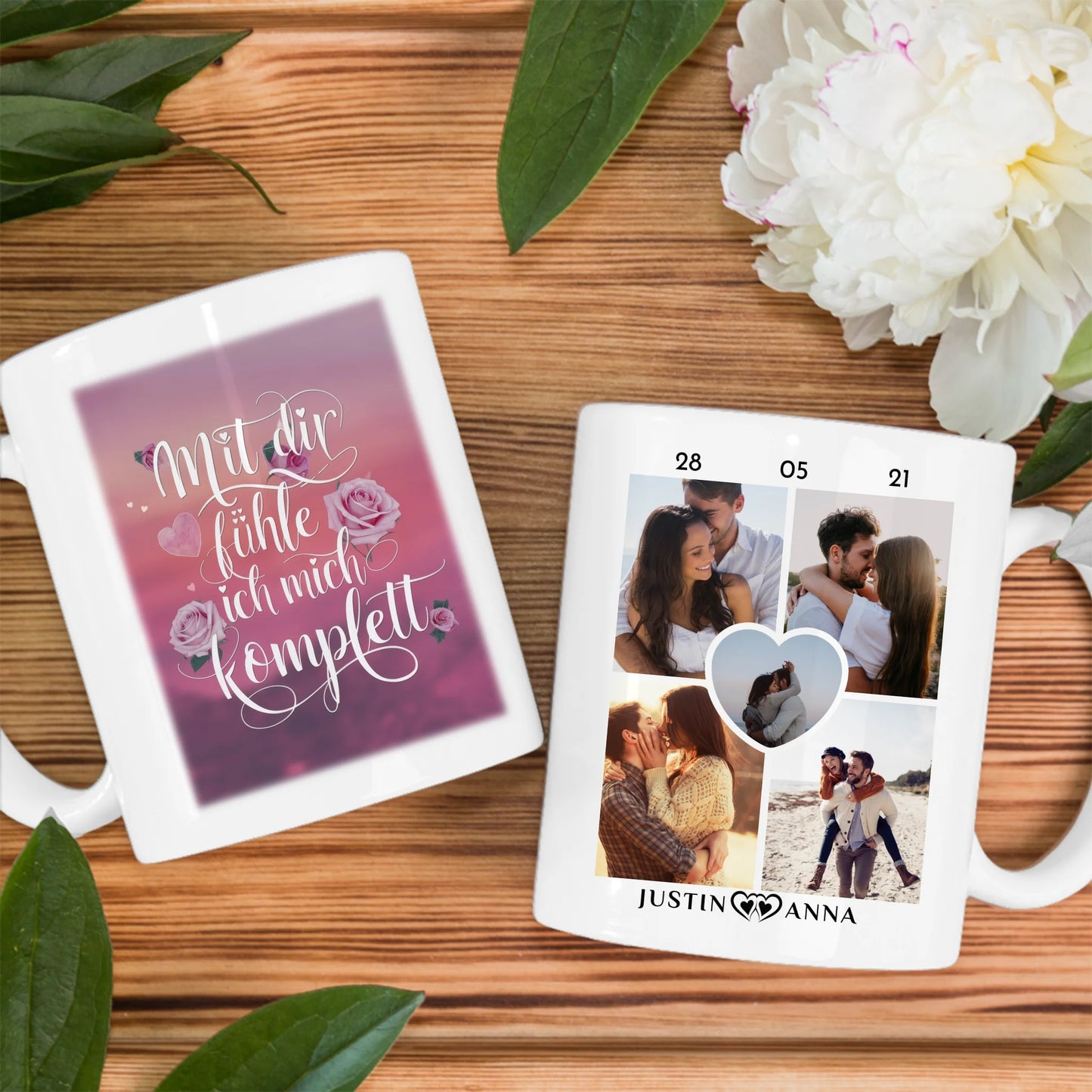 Pärchen Tasse Mit Dir Fühle Ich Mich Komplett Süßes Pärchen Geschenk