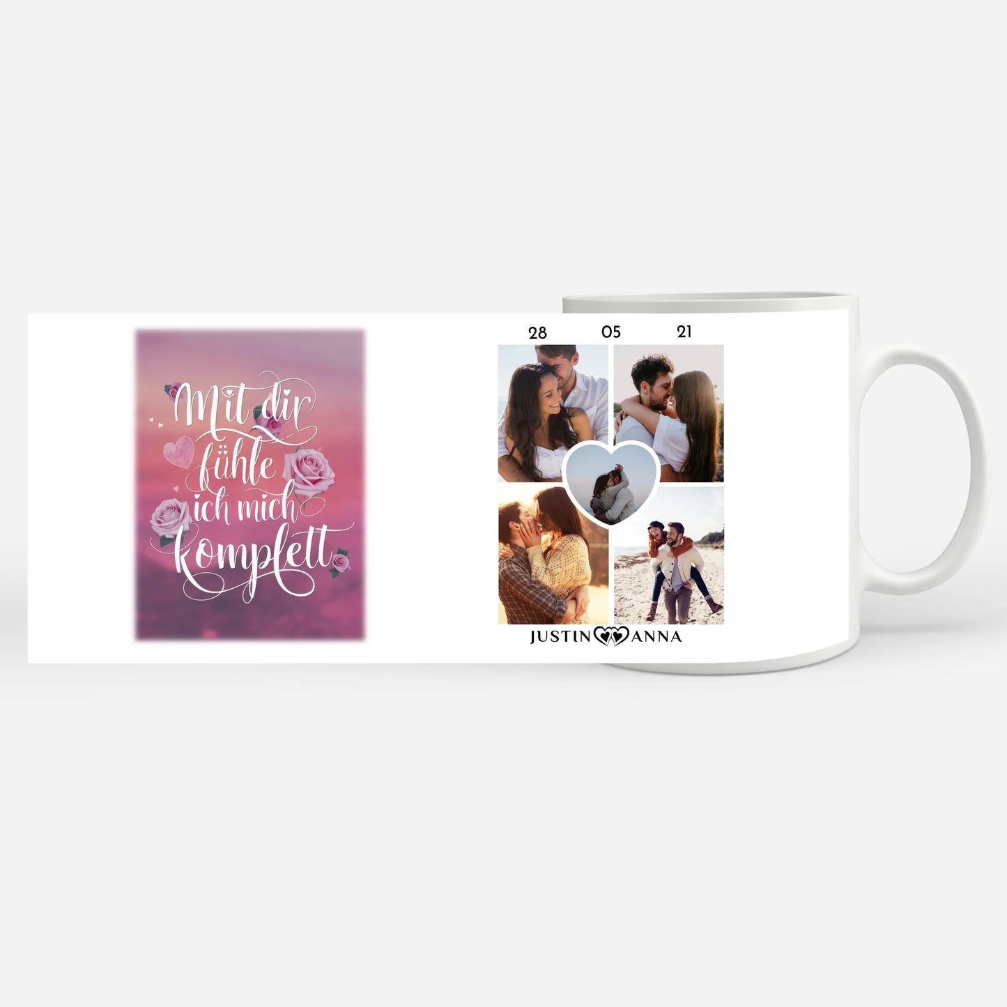 Pärchen Tasse Mit Dir Fühle Ich Mich Komplett Süßes Pärchen Geschenk