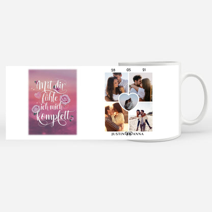 Pärchen Tasse Mit Dir Fühle Ich Mich Komplett Süßes Pärchen Geschenk