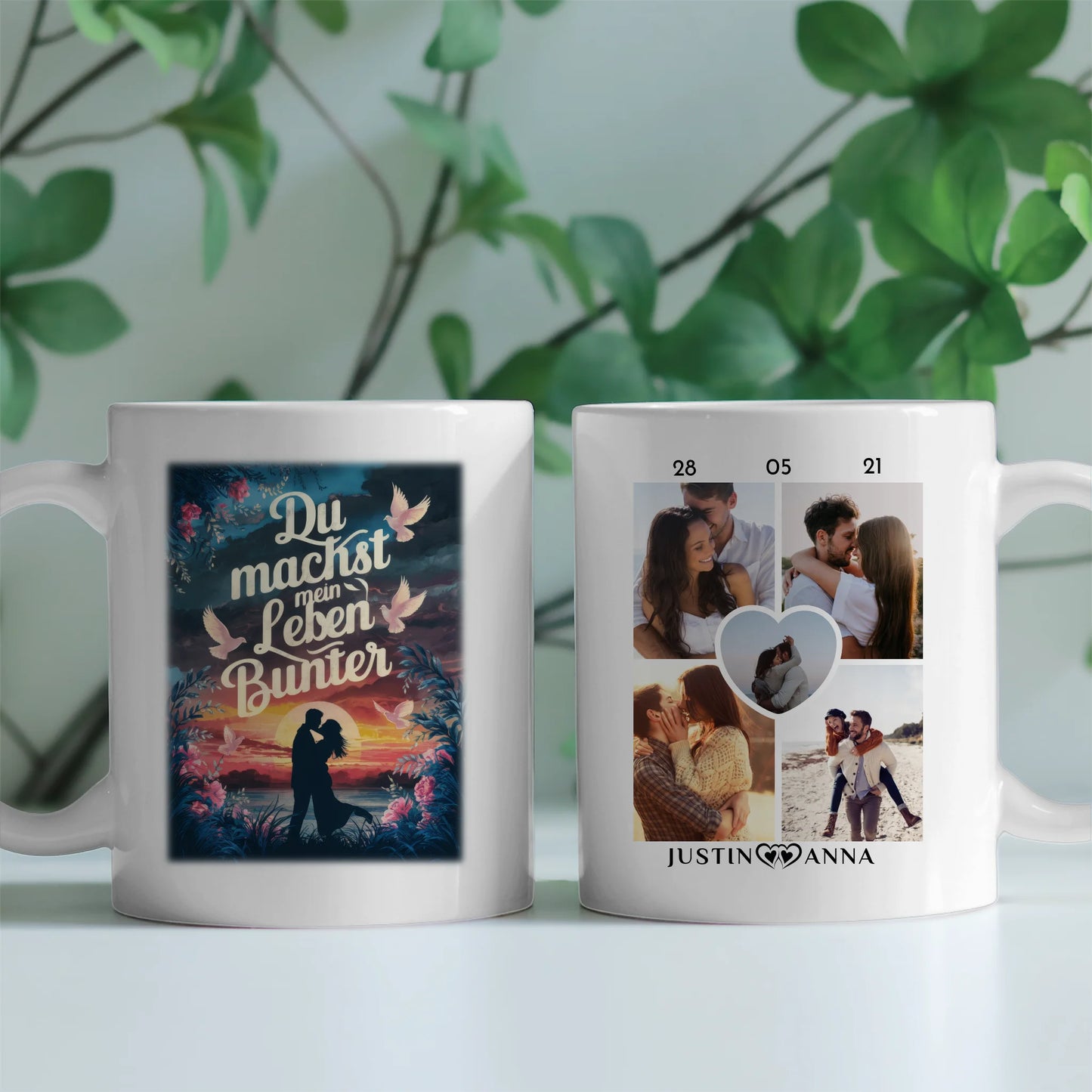 Pärchen Tasse Personalisiert Du Machst Mein Leben Bunter Magisch