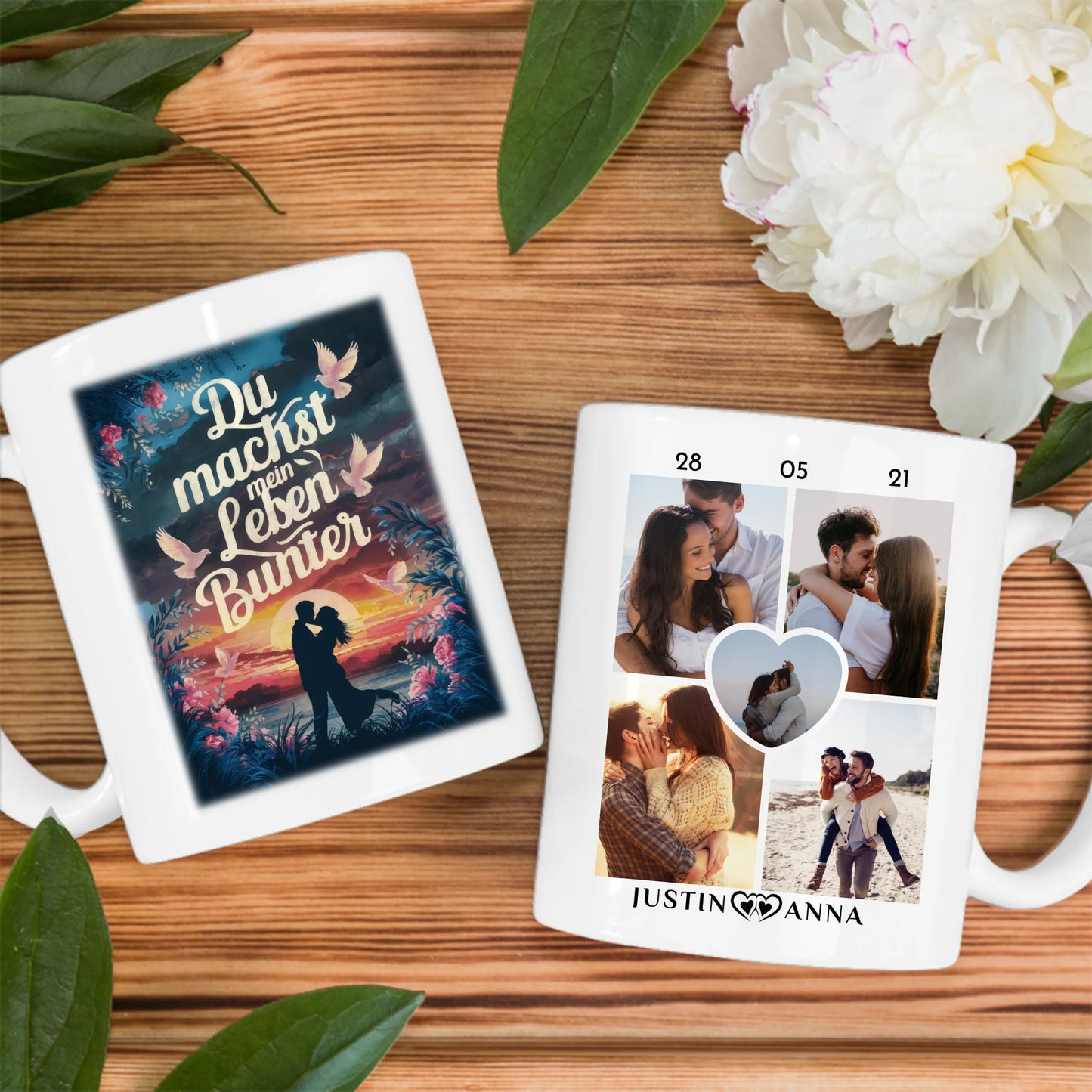 Pärchen Tasse Personalisiert Du Machst Mein Leben Bunter Magisch