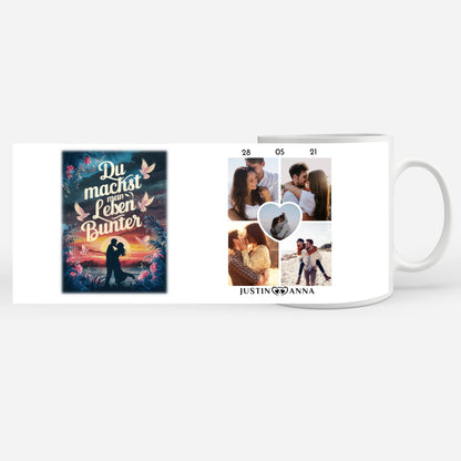 Pärchen Tasse Personalisiert Du Machst Mein Leben Bunter Magisch