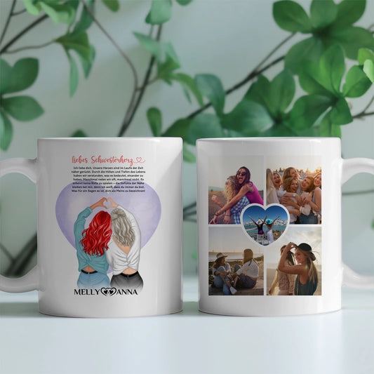 Personalisierte Tasse Für Schwester Schwester Ich Liebe Dich