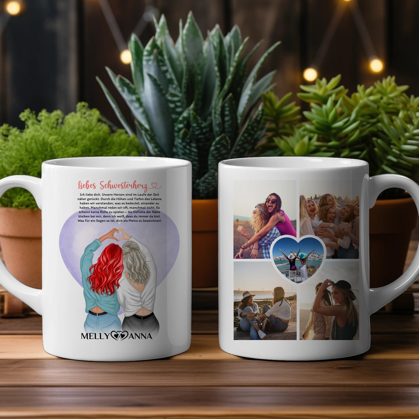 Personalisierte Tasse Für Schwester Schwester Ich Liebe Dich