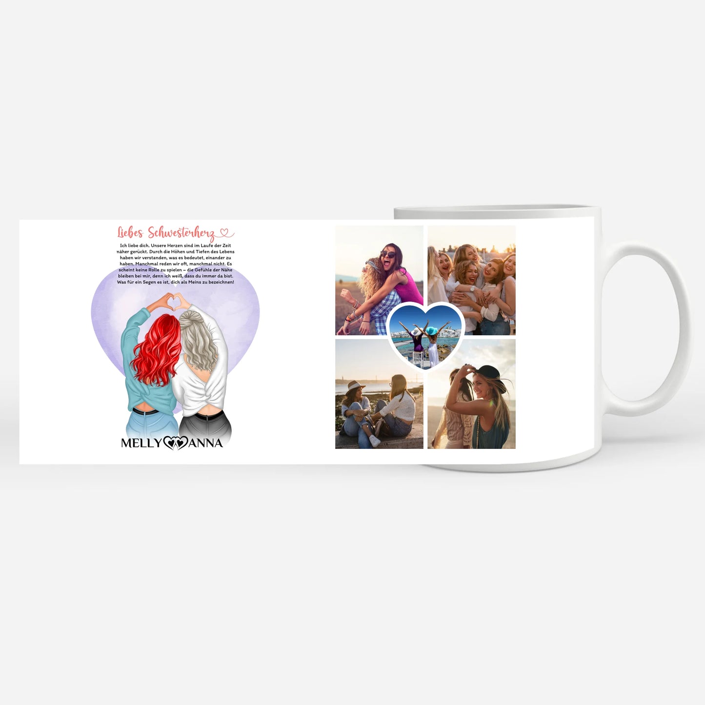 Personalisierte Tasse Für Schwester Schwester Ich Liebe Dich