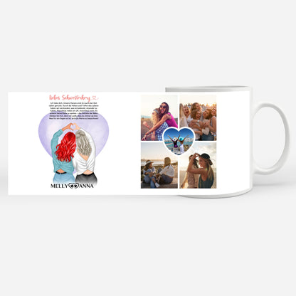 Personalisierte Tasse Für Schwester Schwester Ich Liebe Dich