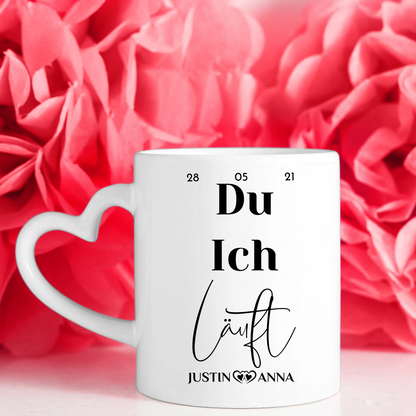 Liebes Tasse für Paare mit 5 Fotos Du Ich läuft