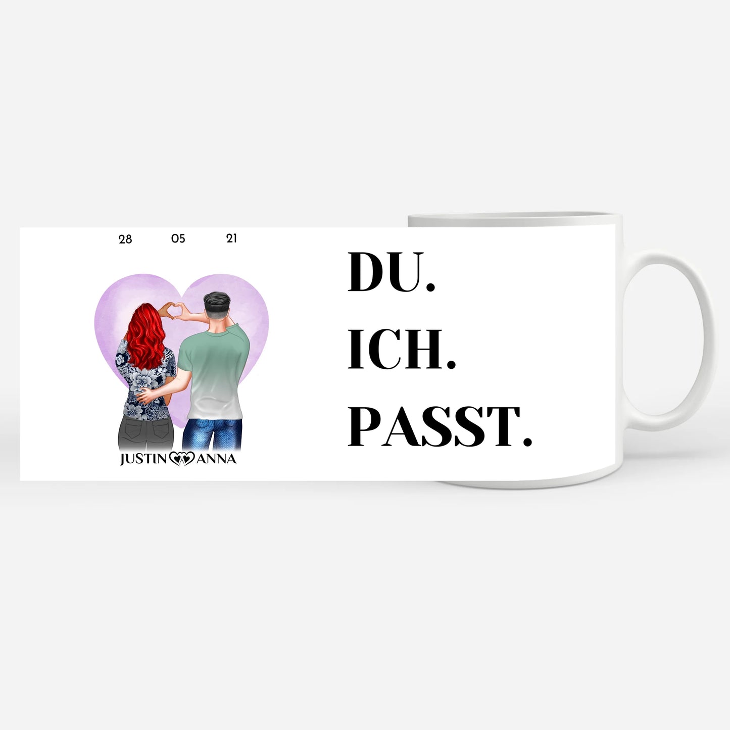 Liebes Tasse für Paare Du Ich Passt Ihr als Figuren