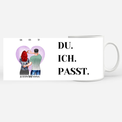Liebes Tasse für Paare Du Ich Passt Ihr als Figuren