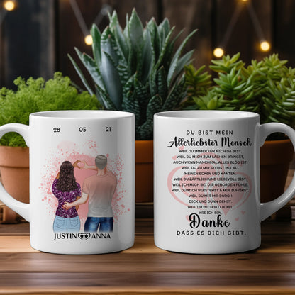 Liebes Tasse für Paare Danke dass es dich gibt Pärchen Cliparts
