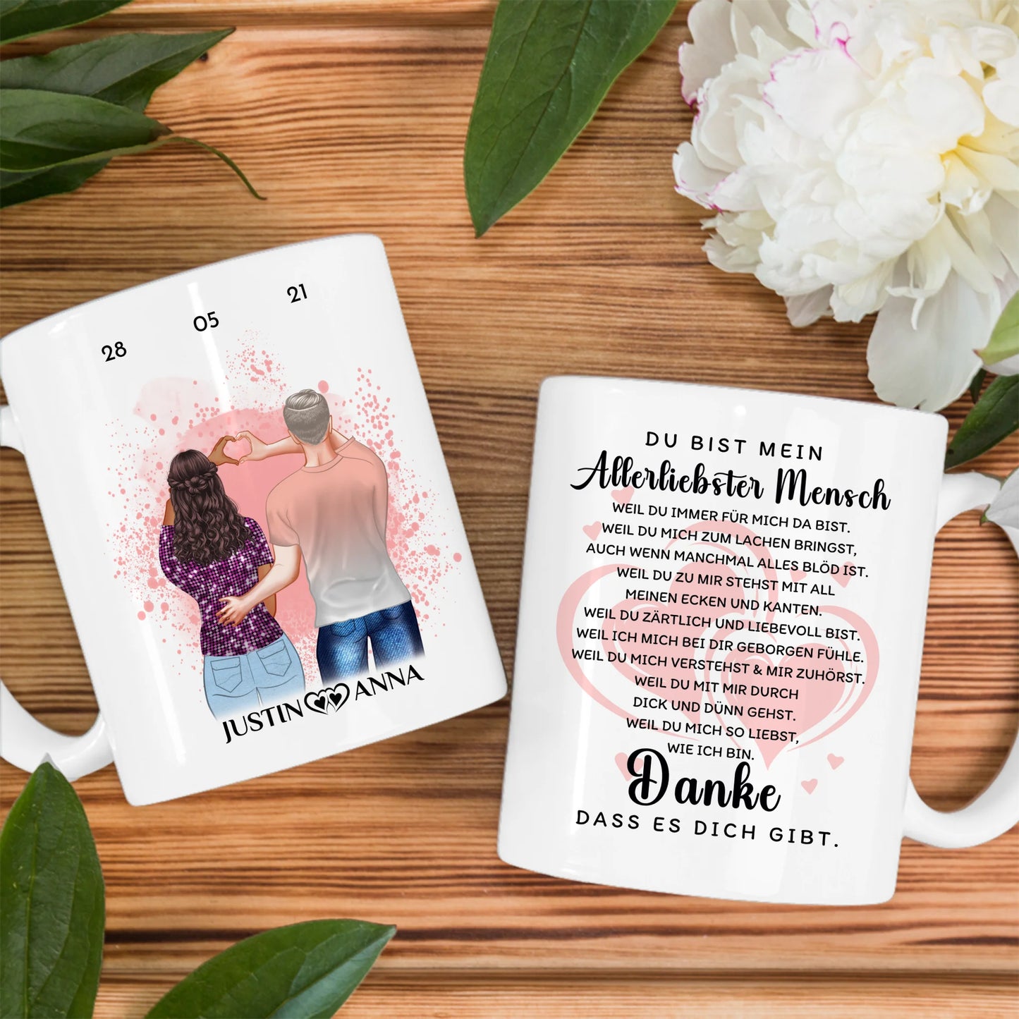 Liebes Tasse für Paare Danke dass es dich gibt Pärchen Cliparts