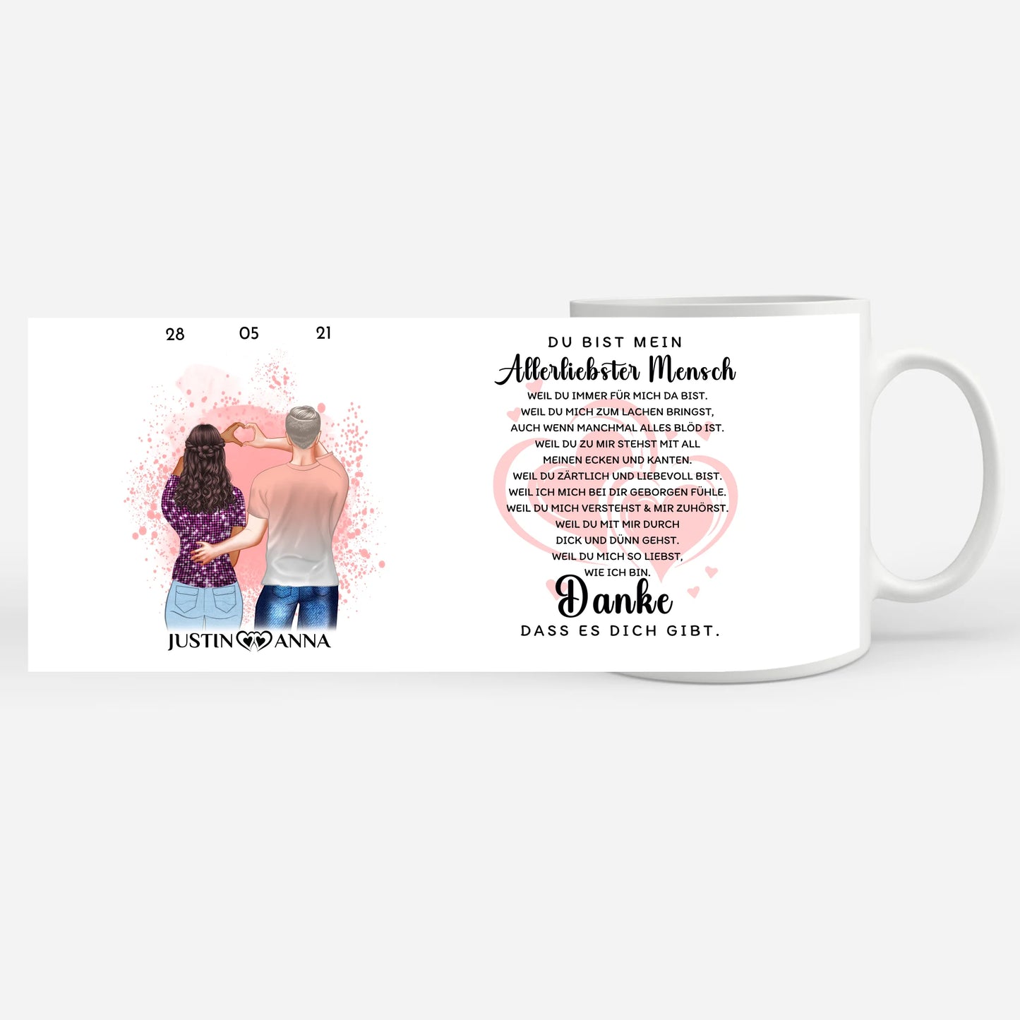 Liebes Tasse für Paare Danke dass es dich gibt Pärchen Cliparts