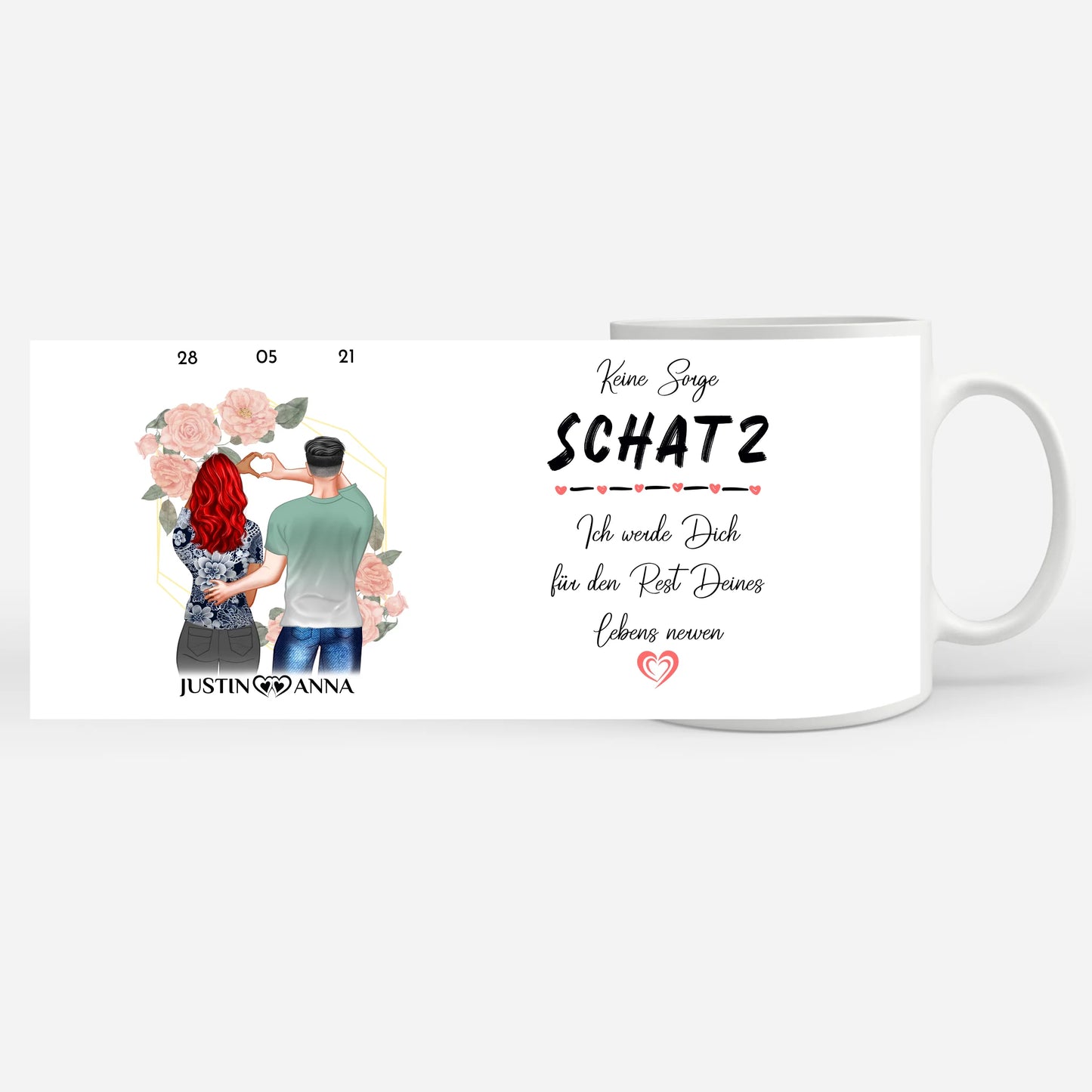 Personalisierte Pärchen Tasse You and Me Ihr als Figuren