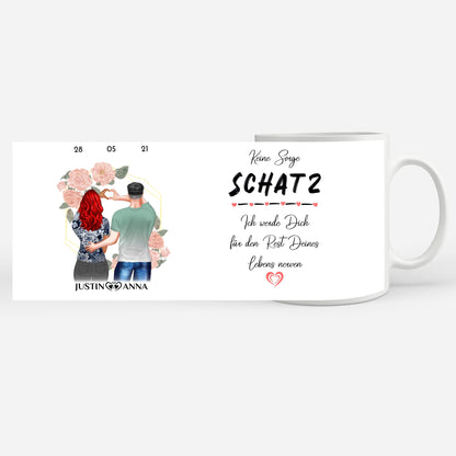 Personalisierte Pärchen Tasse You and Me Ihr als Figuren