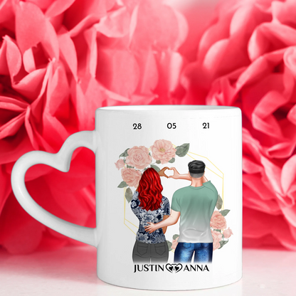 Personalisierte Pärchen Tasse You and Me Ihr als Figuren