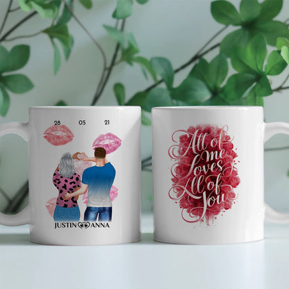 Personalisierte Tasse für Freundin All Of Me Paar als Cliparts Liebe