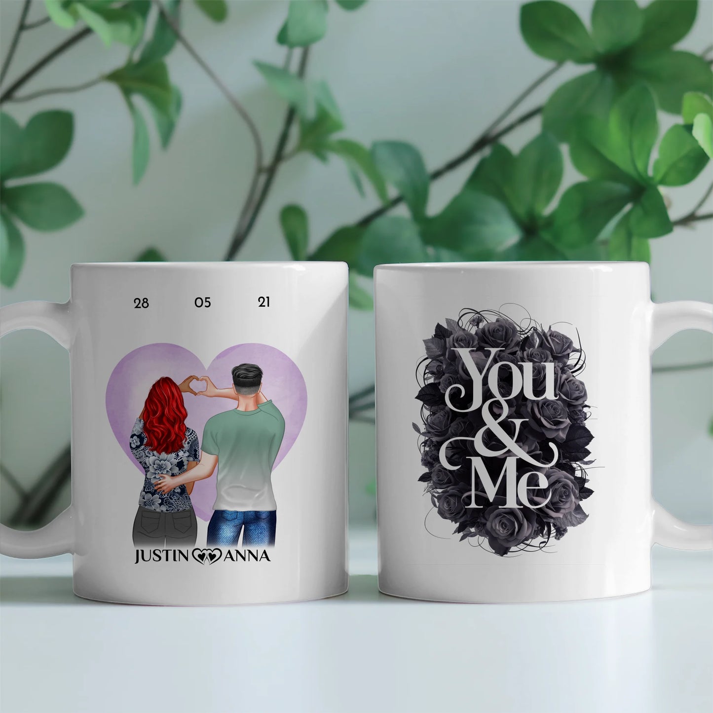 Personalisierte Tasse Liebe You and Me Ihr als Figuren